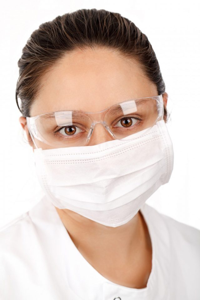 インフルエンザ、マスク、つけ方